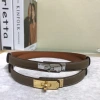 kelly belt with H lock, home stretchable cowhide palm print belt, ladies' fine style, paired with dress pants Specification image